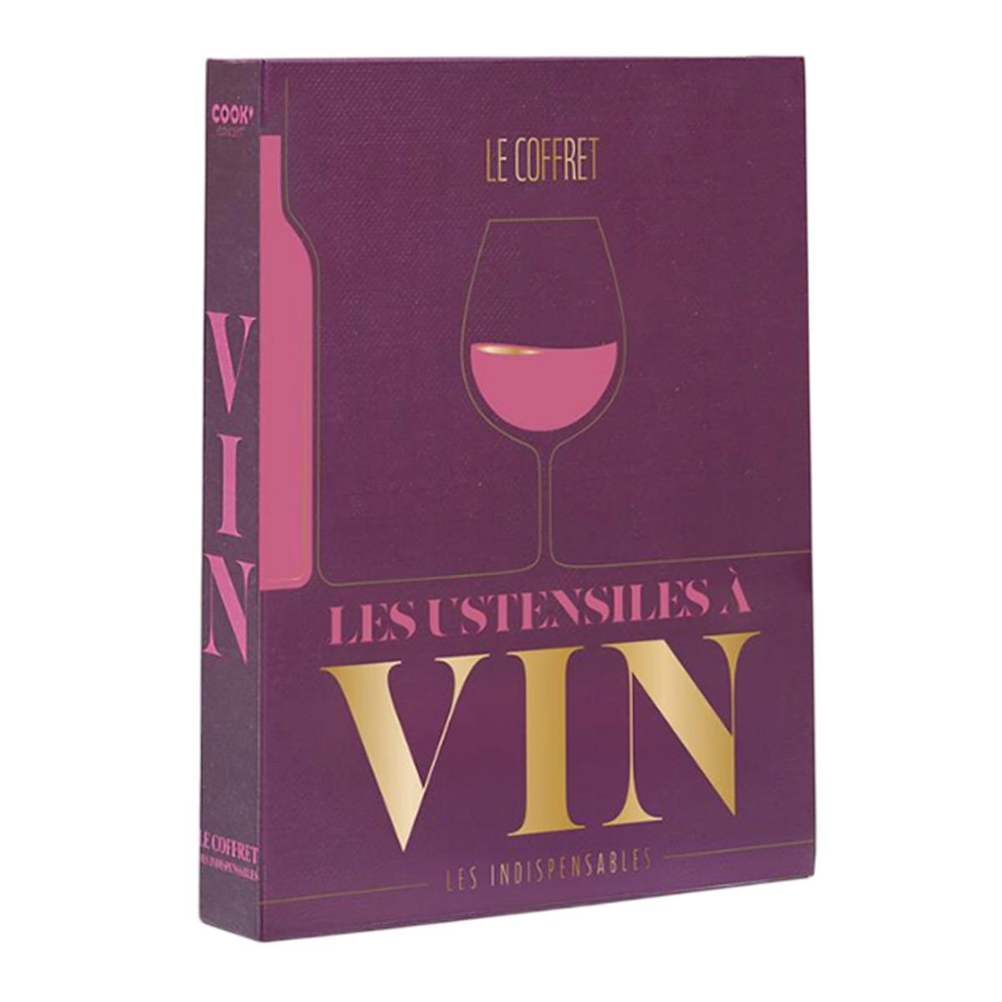COOK CONCEPT Coffret vin 5 pièces  livre  18cm violet