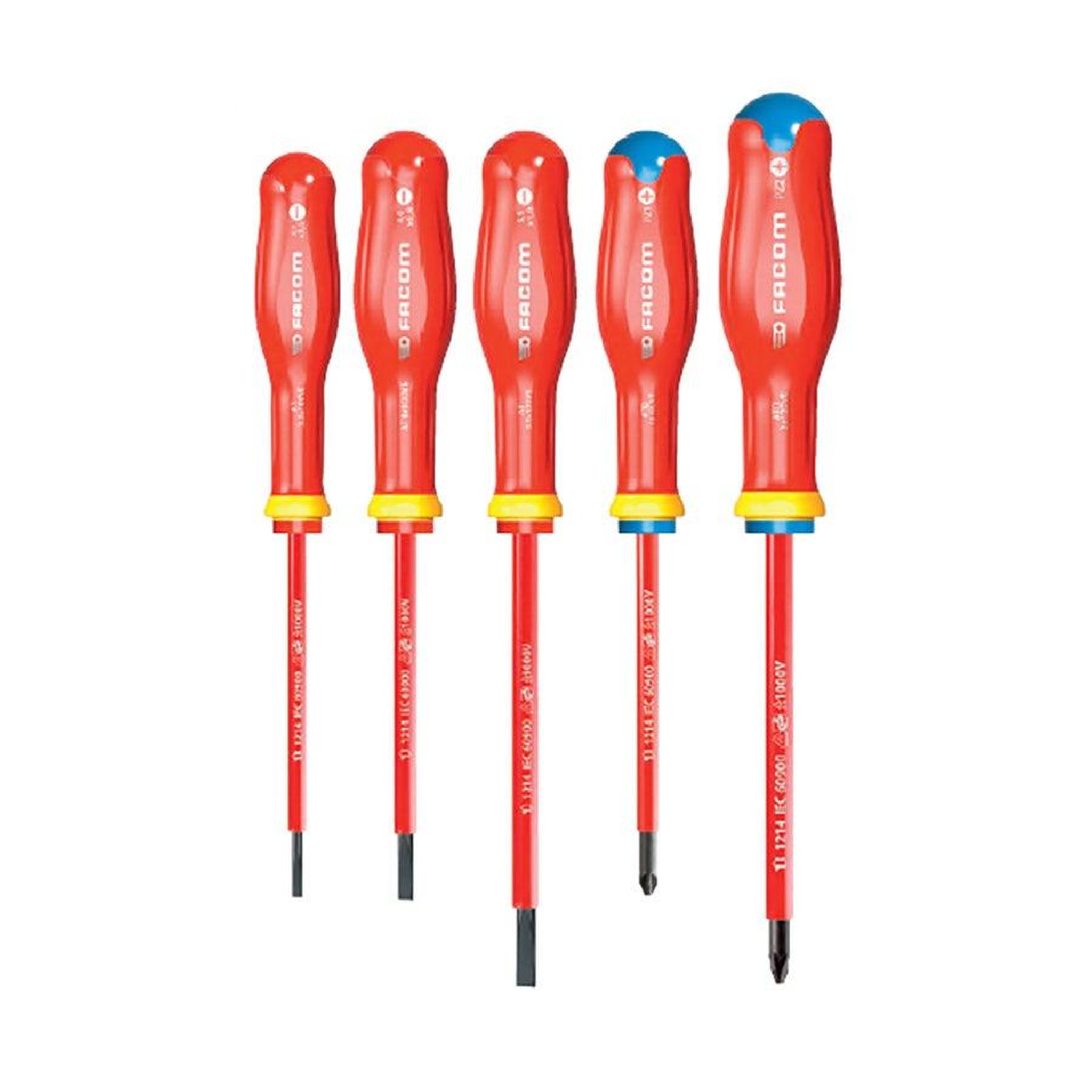 FACOM Jeu 5 tournevis protwist isolés 1000v