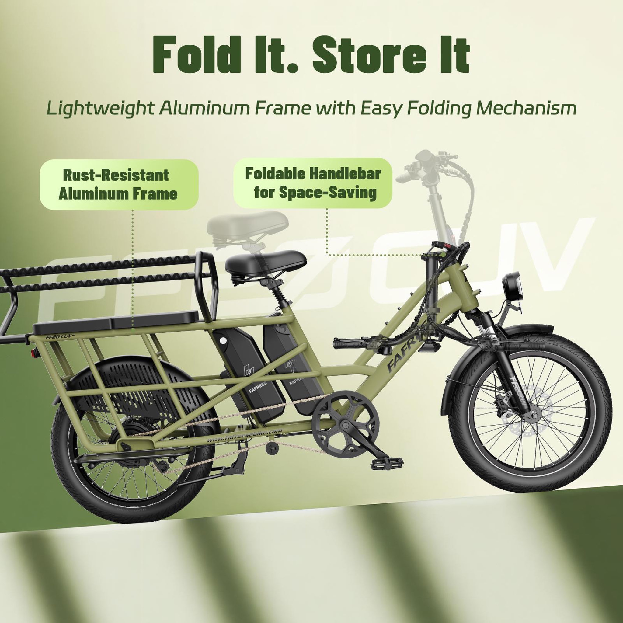 Voir la diapositive 5 : FAFREES Vélo cargo électrique familial fafrees ff20 cuv