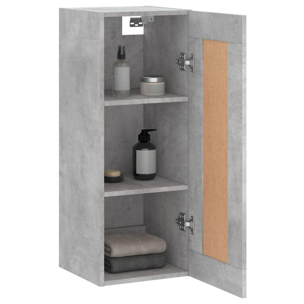 VIDAXL Armoire murale gris beton 34,5x34x90 cm bois d'ingenierie