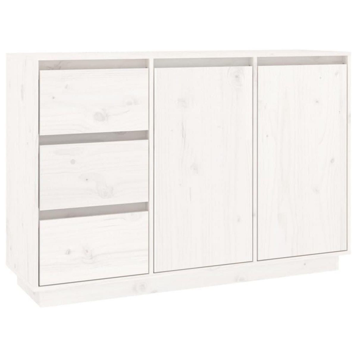 VIDAXL Buffet Blanc 111x34x75 cm Bois massif de pin