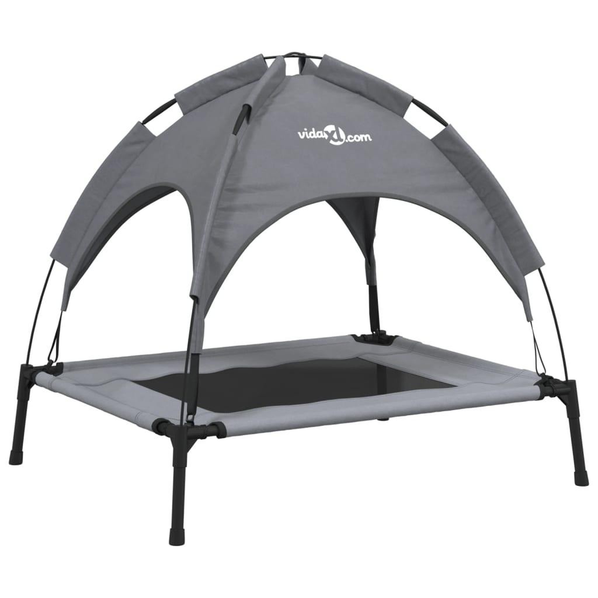 Voir la diapositive 2 : VIDAXL Lit pour chien avec auvent anthracite tissu Oxford et acier