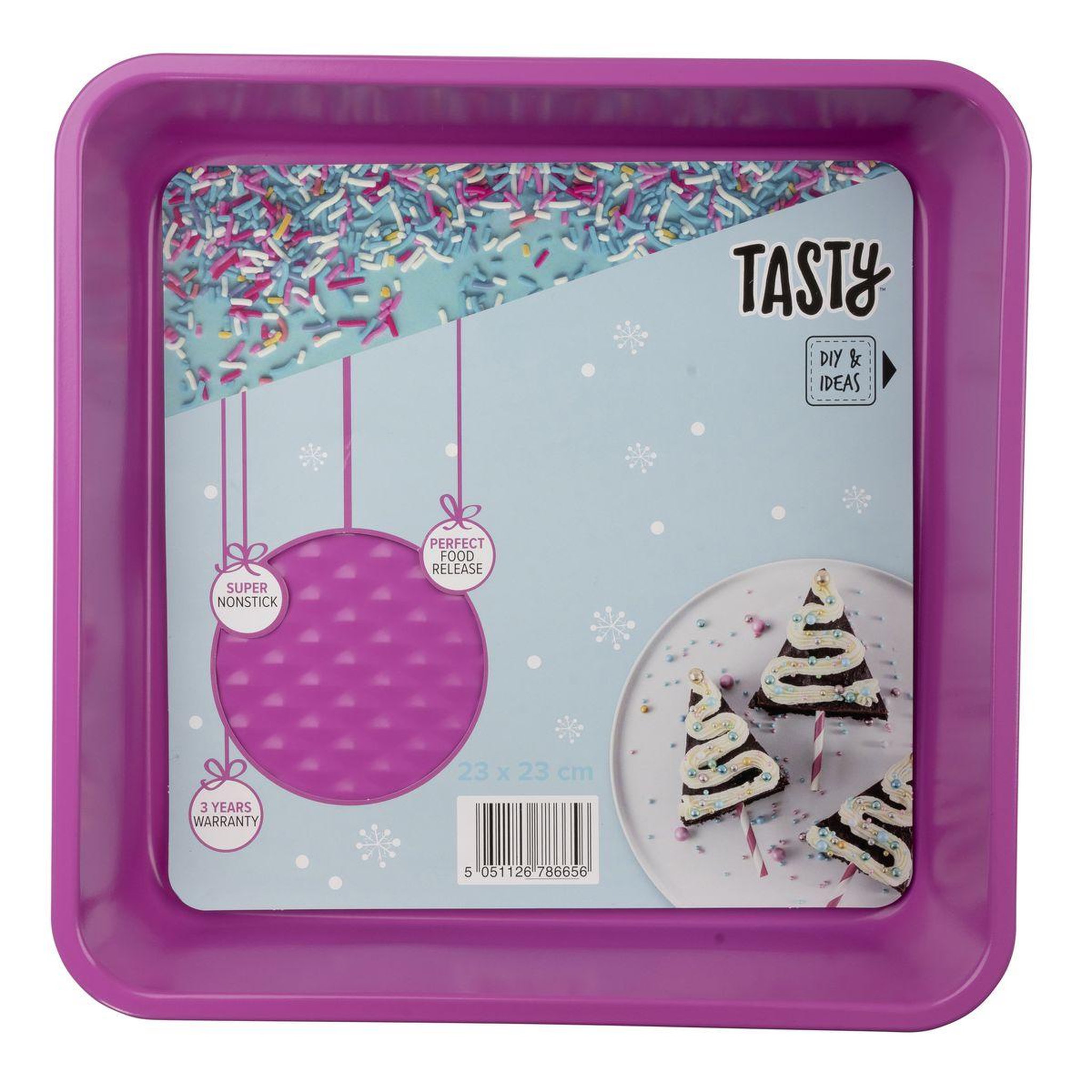 Voir la diapositive 6 : TASTY Moule à brownie fuchsia 23 cm tasty pâtisserie