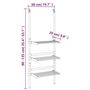 Voir la diapositive 6 : VIDAXL Sechoir a linge suspendu a 3 niveaux Aluminium
