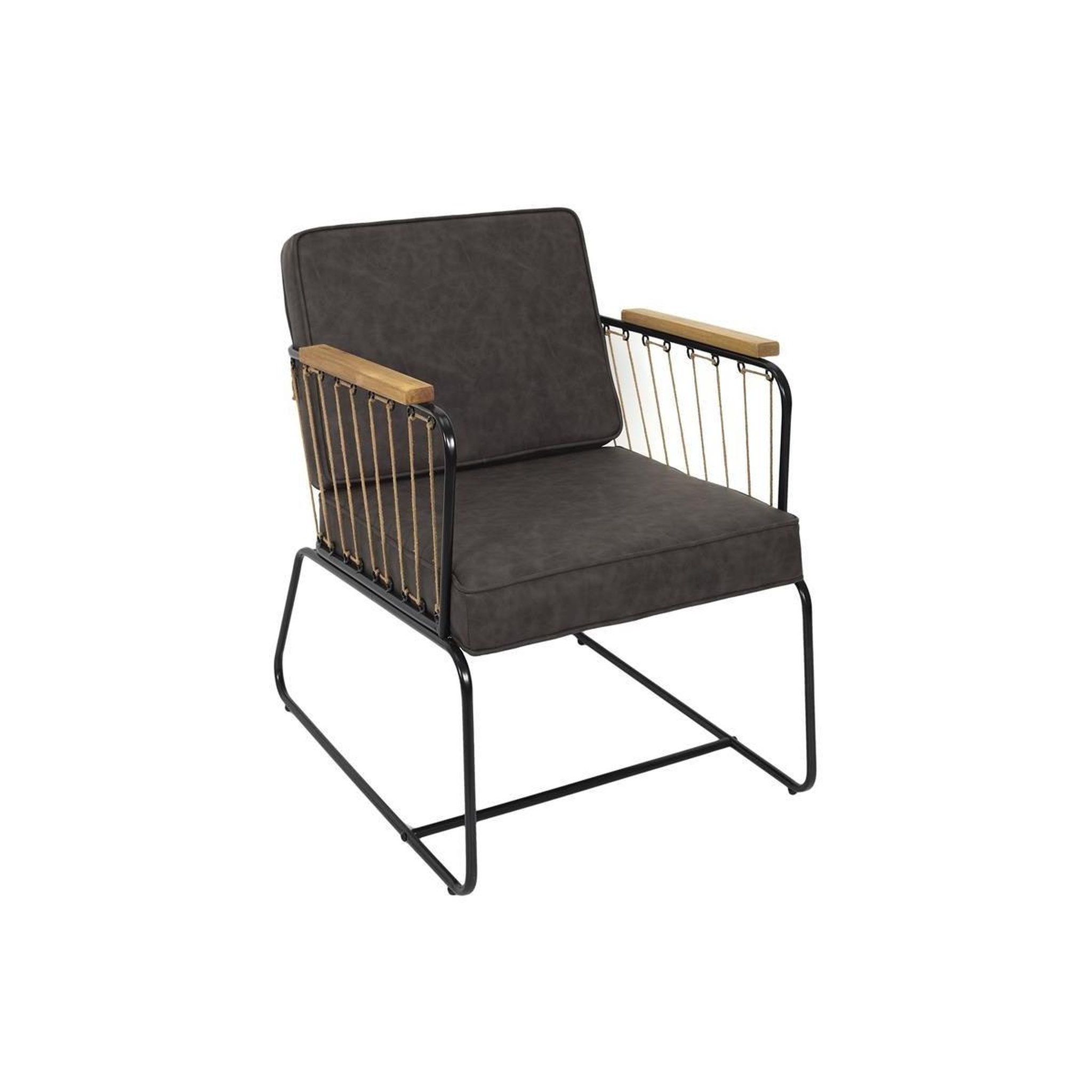 The Home Deco Factory Fauteuil design  benson  79cm marron