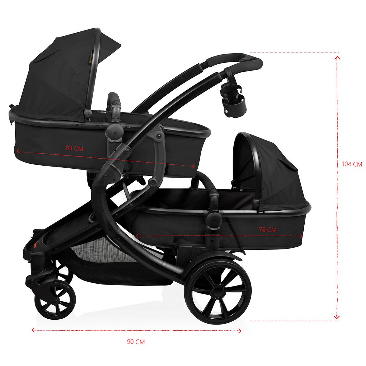 BANINNI Poussette double Doppy