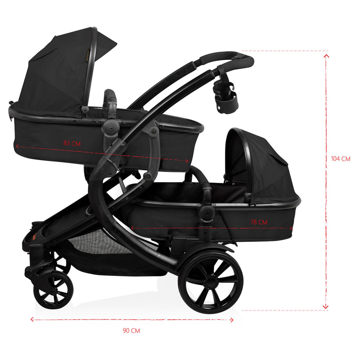 BANINNI Poussette double Doppy