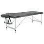 Voir la diapositive 3 : VIDAXL Table de massage 2 zones Cadre en aluminium Anthracite 186x68cm