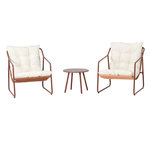 CONCEPT USINE Ensemble de jardin 2 fauteuils terracotta avec table basse ATRANI