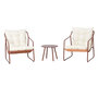 Voir la diapositive 1 : CONCEPT USINE Ensemble de jardin 2 fauteuils terracotta avec table basse ATRANI