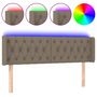 Voir la diapositive 2 : VIDAXL Tete de lit a LED Taupe 147x16x78/88 cm Tissu