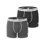 Voir la diapositive 1 : SERGE BLANCO Lot de 2 Boxers homme avec surpiqûres Class