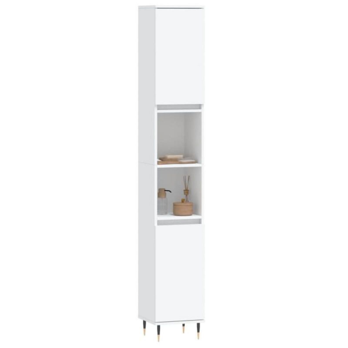 VIDAXL Armoire de salle de bain blanc 30x30x190 cm bois d ingénierie