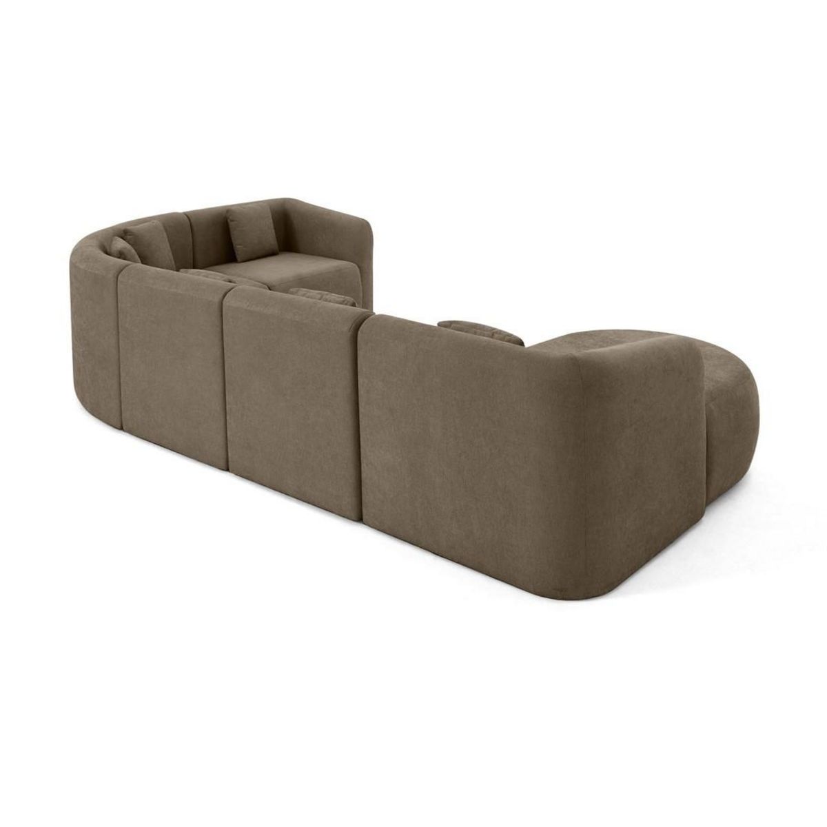 LISA DESIGN Ikare - canapé modulable d'angle gauche - 6 places - en tissu