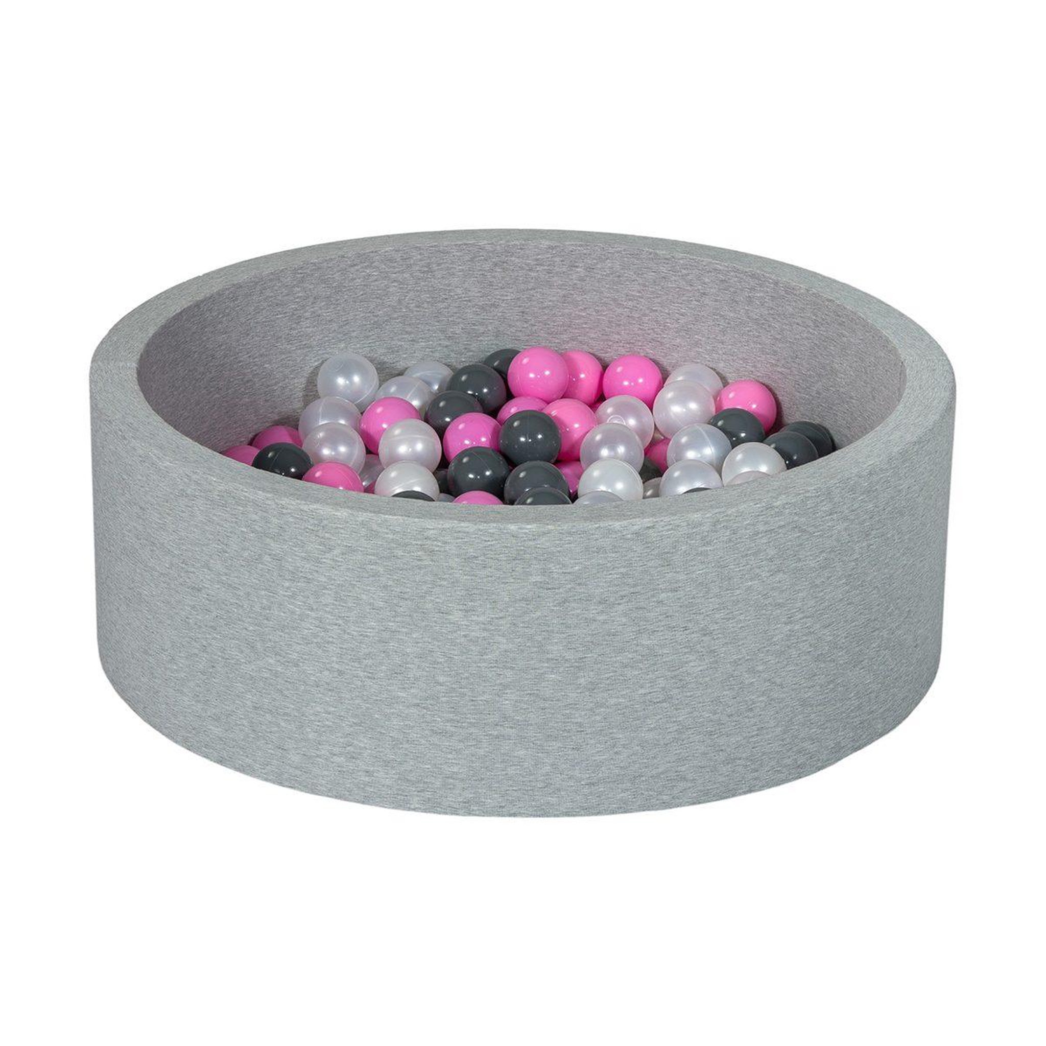 VELINDA Piscine à balles aire de jeu + 150 balles perle, rose clair, gris