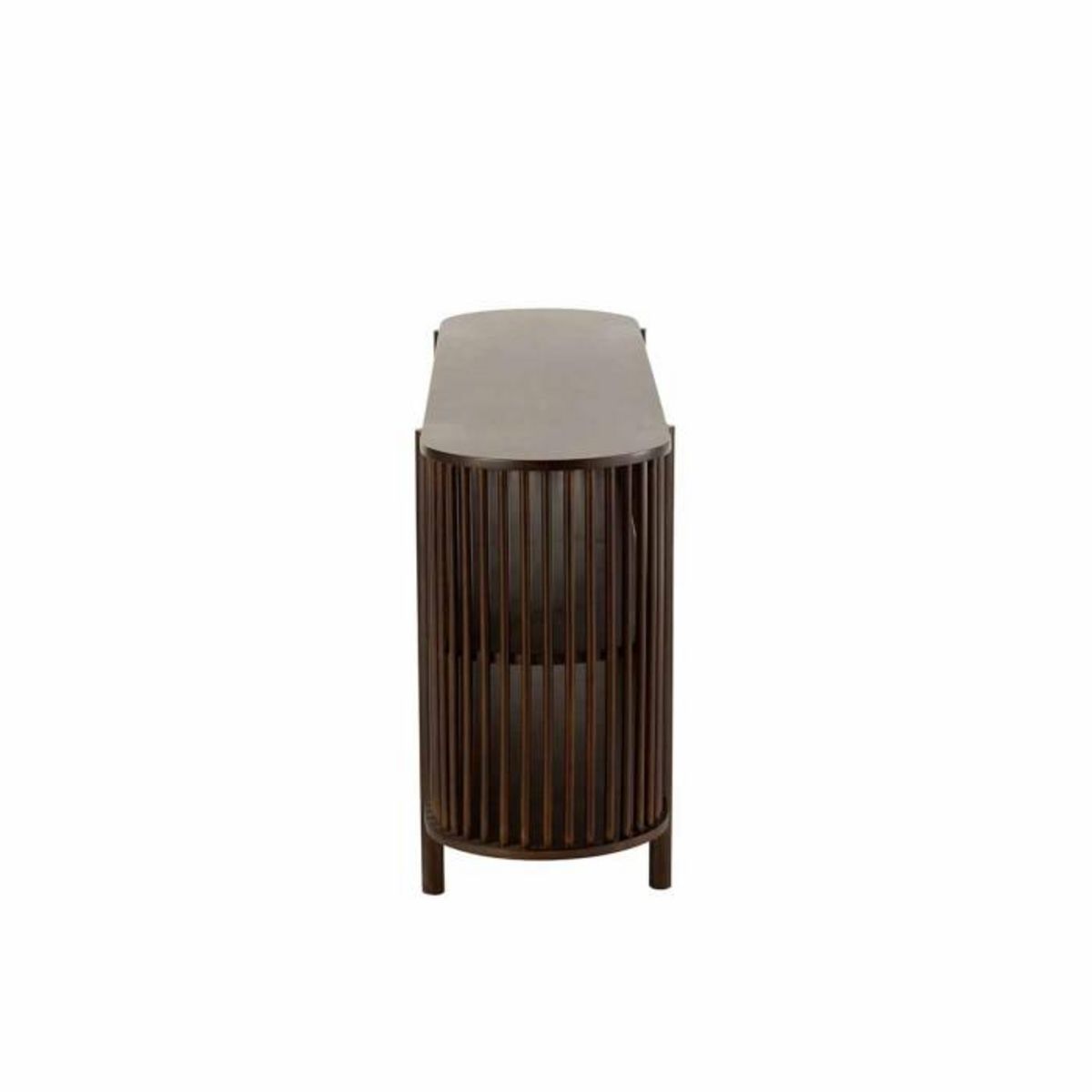 Paris Prix Console 2 Niveaux en Bois  Gavya  160cm Brun Foncé