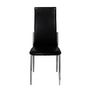 Voir la diapositive 4 : VIDAXL Chaises a manger lot de 4 noir similicuir