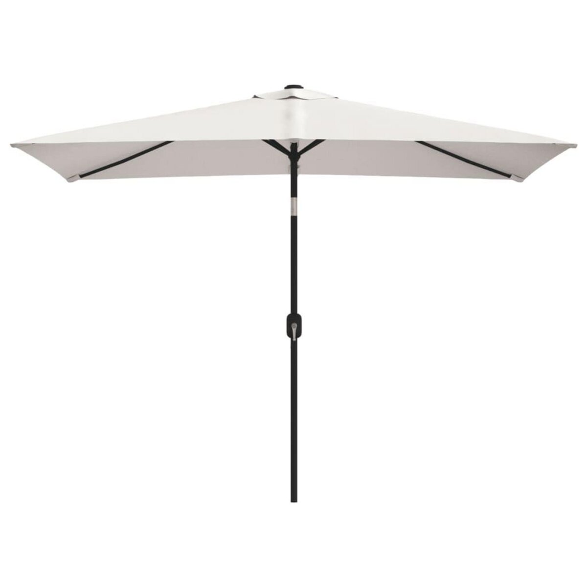 VIDAXL Parasol 200 x 300 cm Blanc sable Rectangulaire