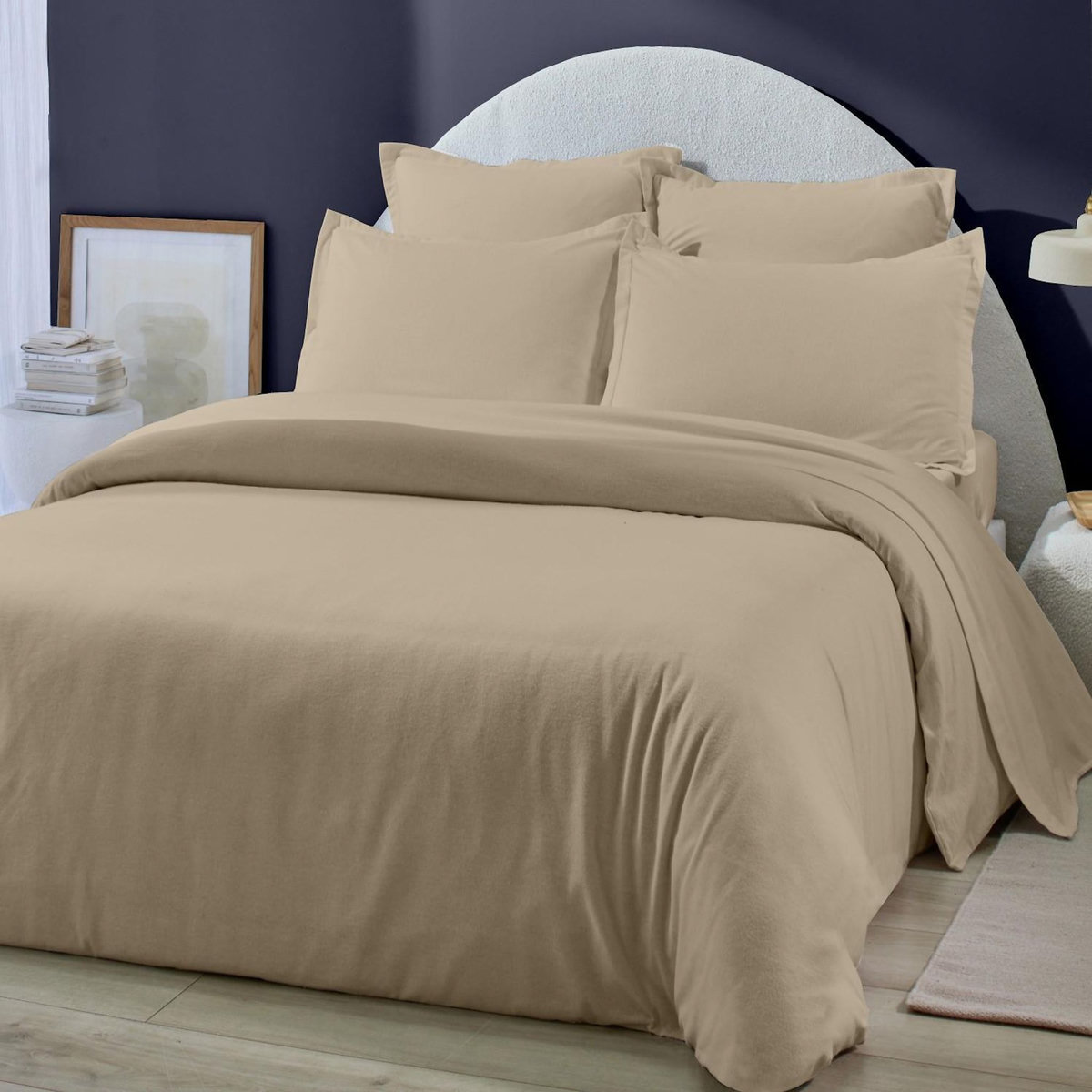 Home collection Housse de couette 100% flanelle de coton
