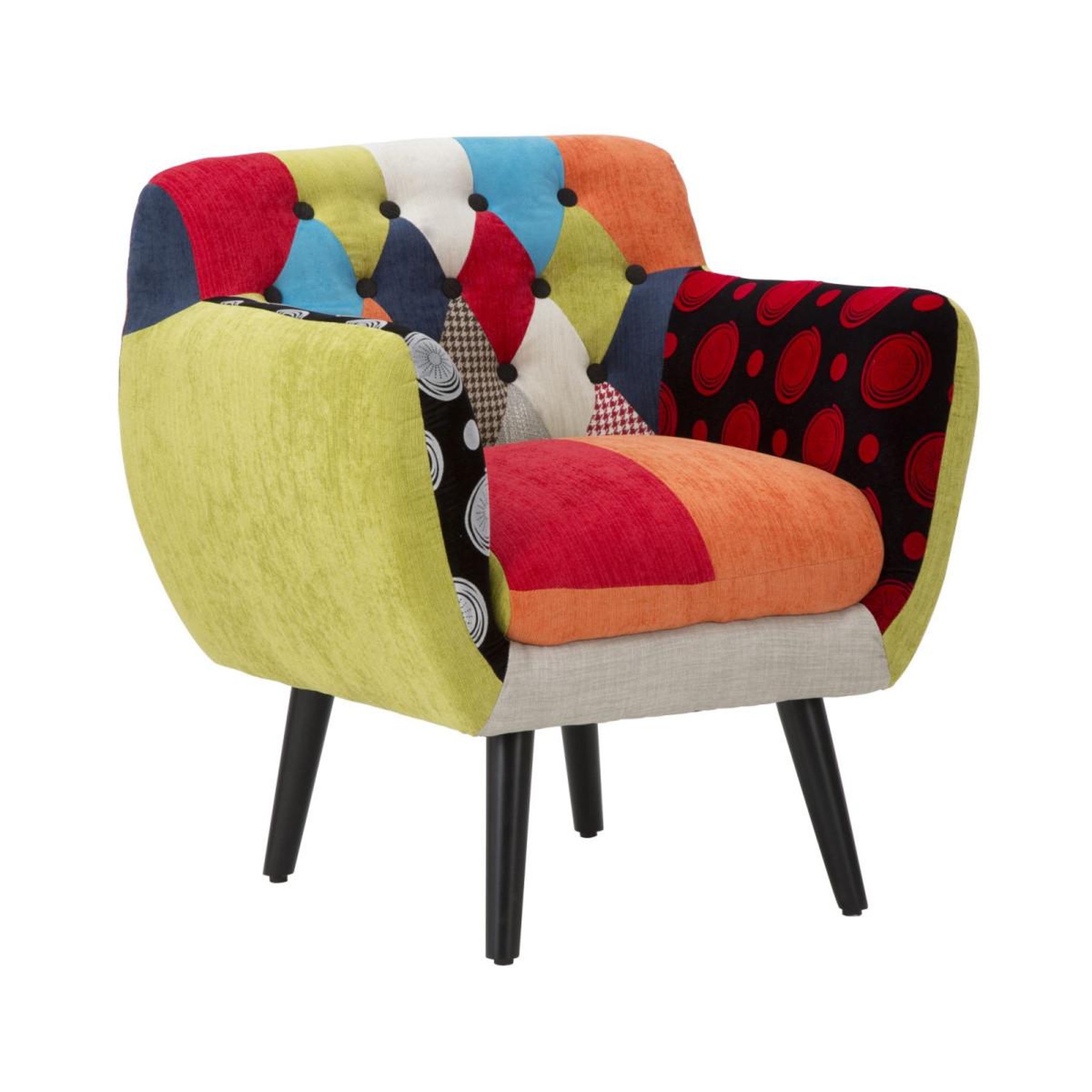 Paris Prix Fauteuil design patchwork  impérial  78cm multicolore