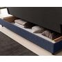 Voir la diapositive 4 : BEST MOBILIER Ezra - canapé convertible clic-clac 3 places avec coffre en tissu texturé