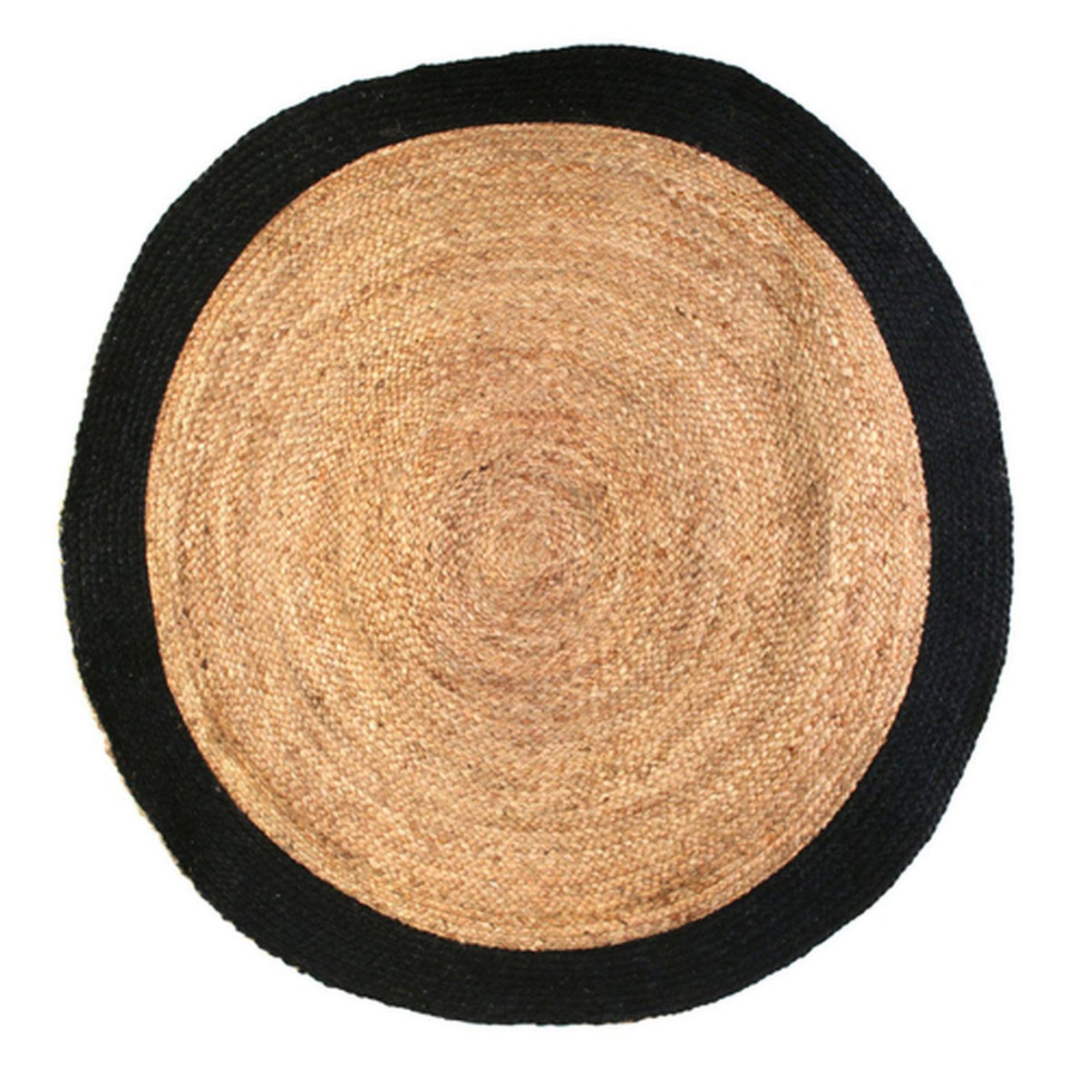 The Home Deco Factory Tapis rond en jute design bicolore Sophie