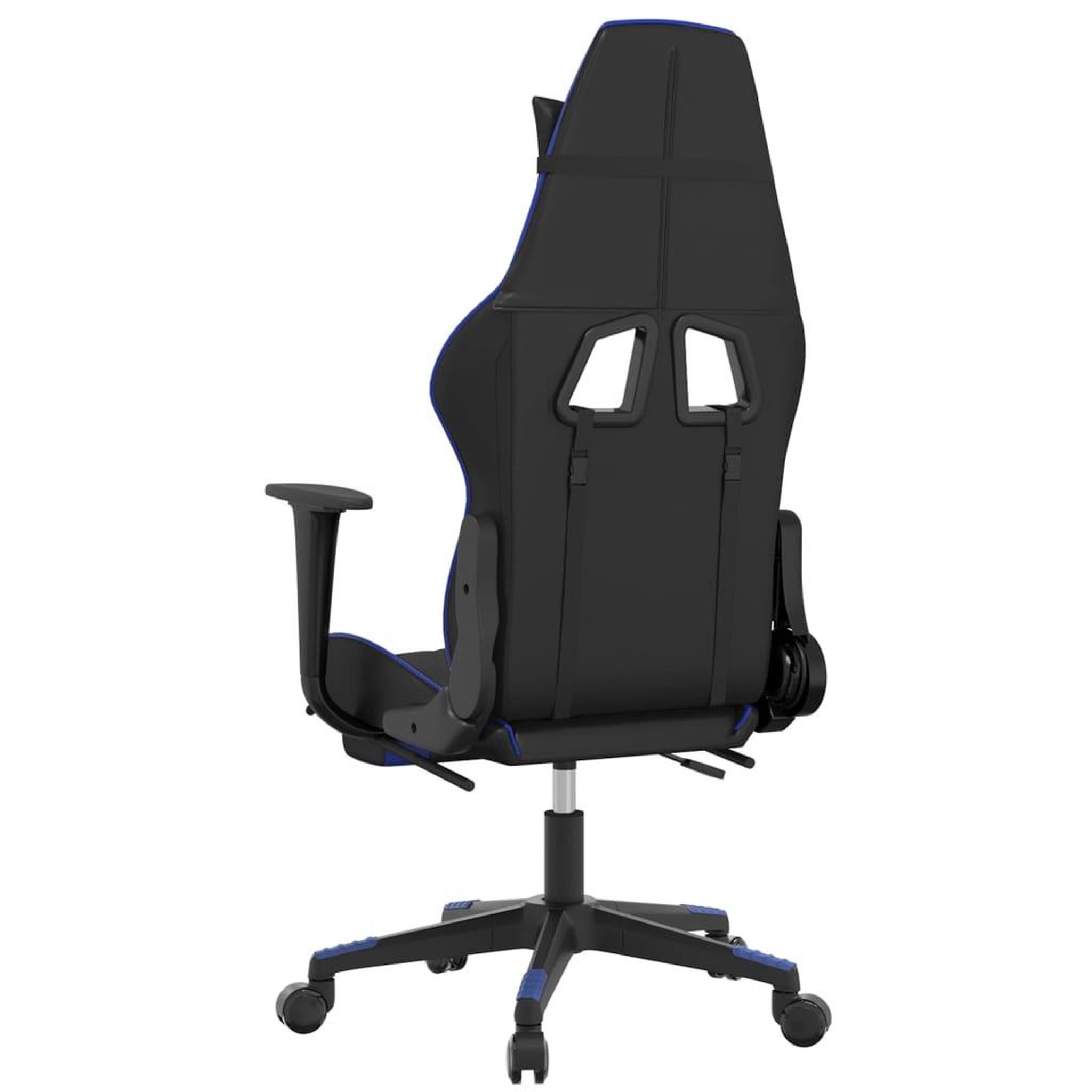 Voir la diapositive 5 : VIDAXL Chaise de jeu avec repose-pied Noir et bleu Similicuir