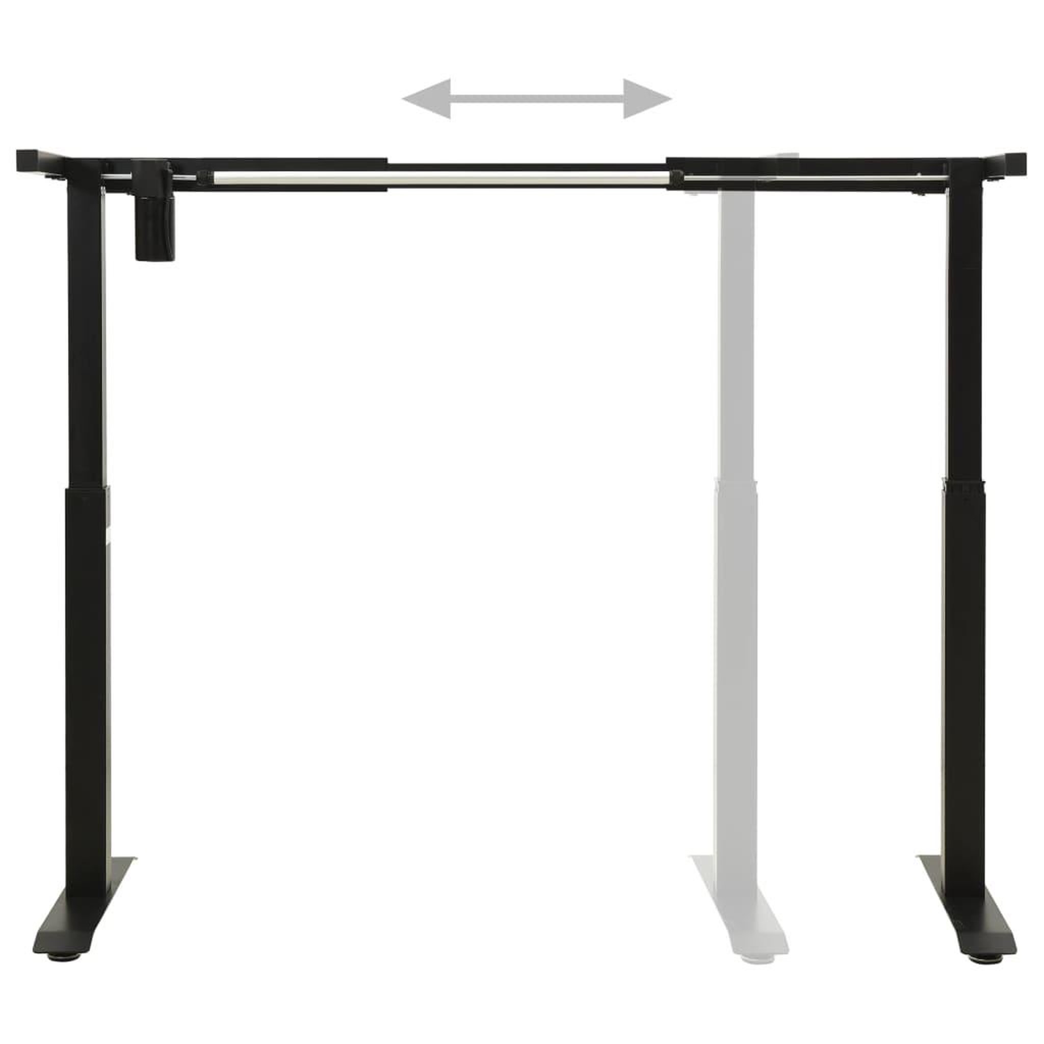 Voir la diapositive 5 : VIDAXL Cadre de bureau motorise electrique reglable en hauteur Noir