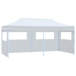 VIDAXL Tente de reception pliable avec parois 3 x 6 m Acier Blanc