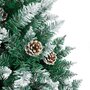 Voir la diapositive 6 : VIDAXL Sapin de Noël mince bois veritable et neige blanche vert 210 cm