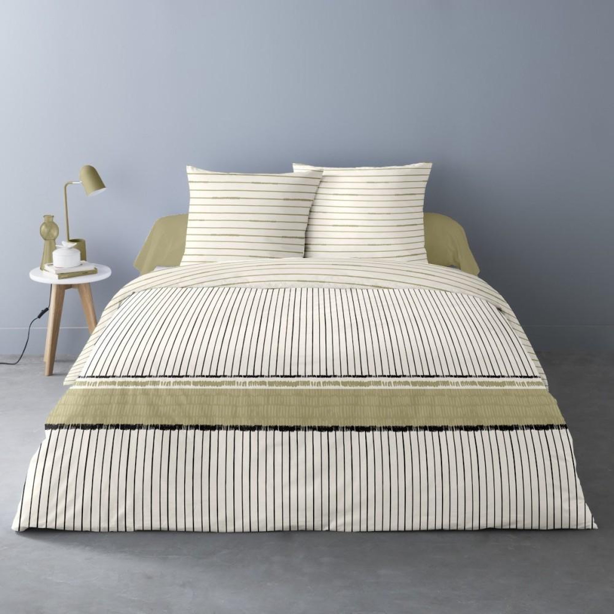 Voir la diapositive 1 : Dourev Housse de couette 240x220 KAITO + 2 taies 100% coton