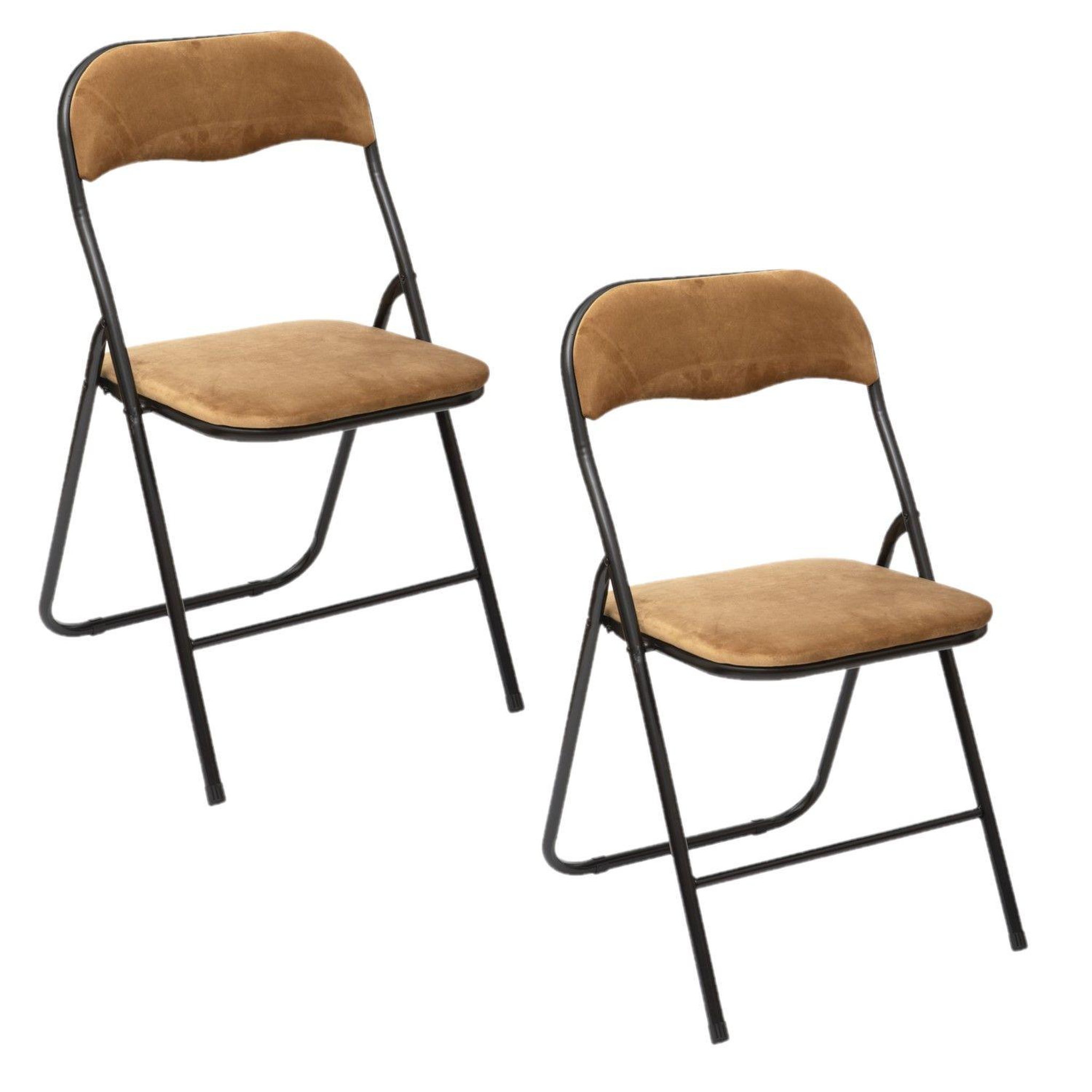 Voir la diapositive 1 : FIVE Chaise pliante effet velours