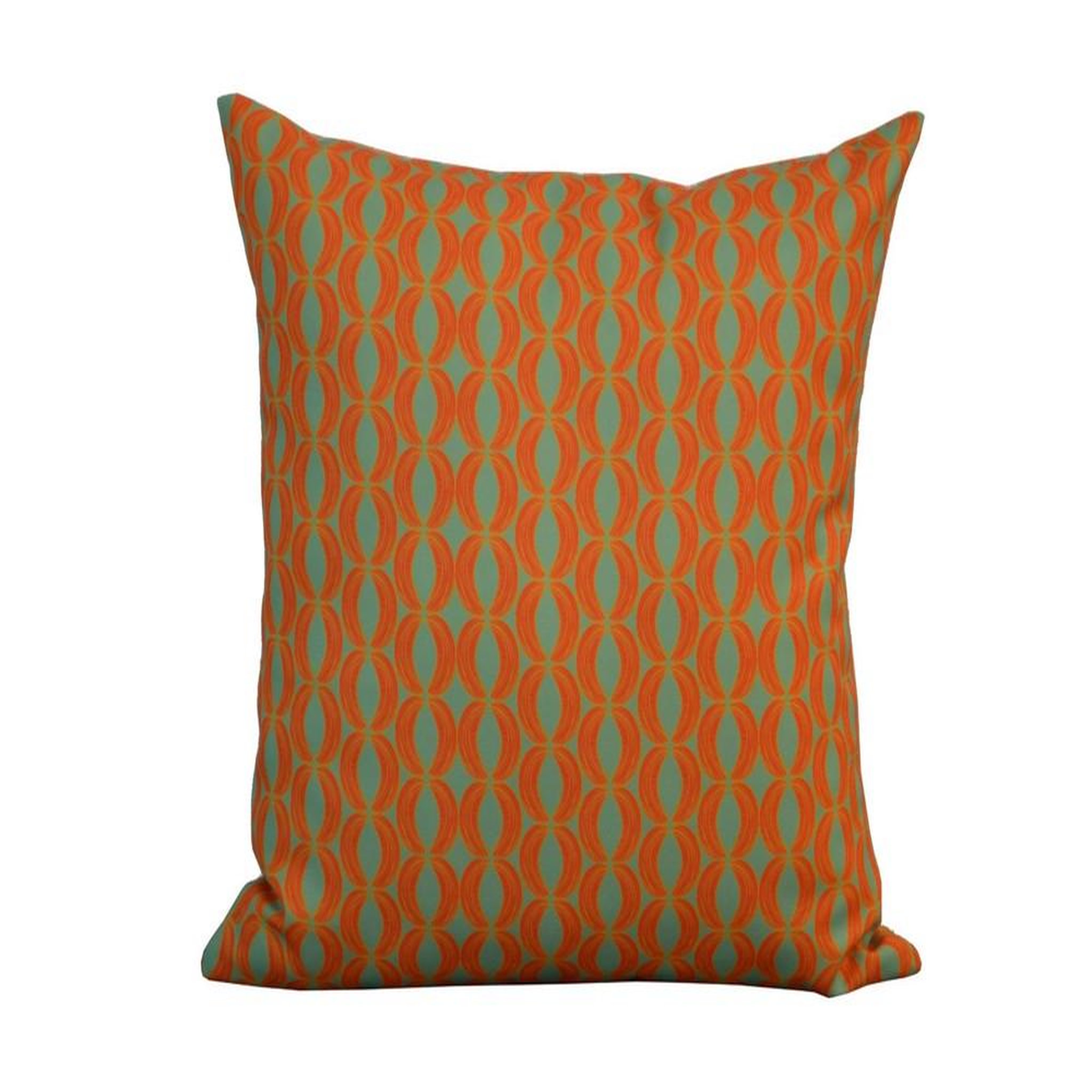 Proloisirs Coussin déhoussable exterieur décor Motif Graphique chevron noir 45 x 45 cm