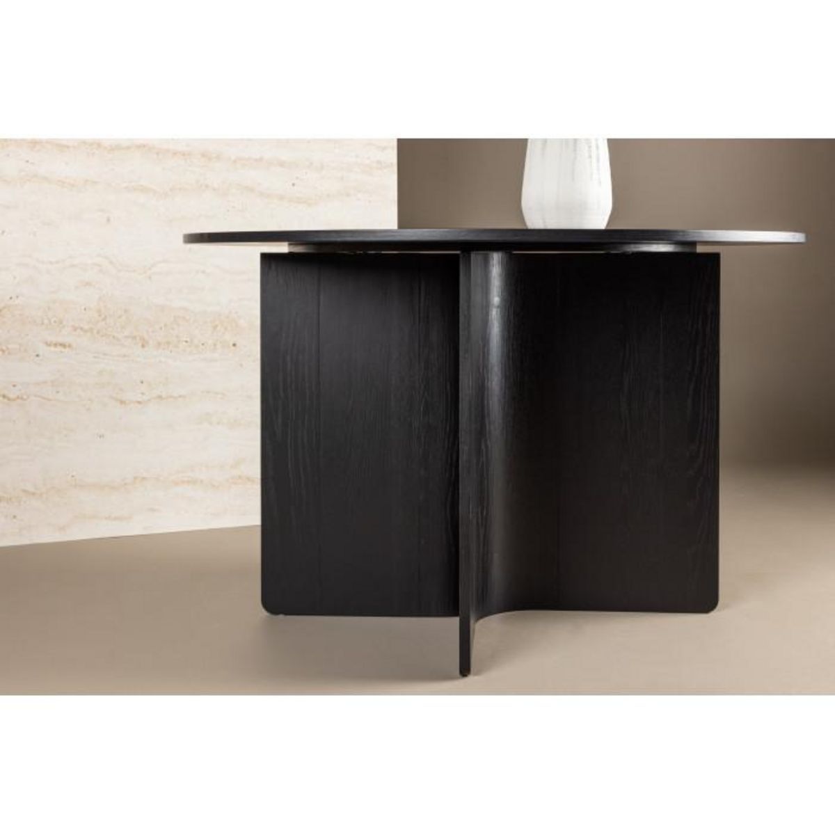 Paris Prix Table à Manger Ronde  Tyreso  120cm Noir