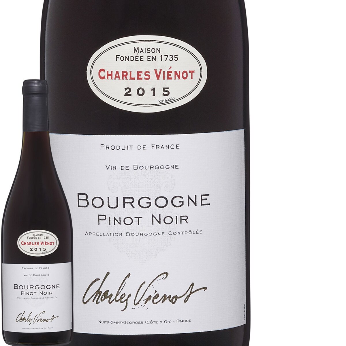 Charles Vienot  Bourgogne Pinot Noir Rouge 2015