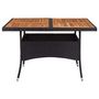 Voir la diapositive 3 : VIDAXL Table d'exterieur Noir Resine tressee et bois d'acacia solide
