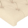 Voir la diapositive 5 : VIDAXL Tete de lit avec oreilles Creme 103x23x78/88 cm Tissu