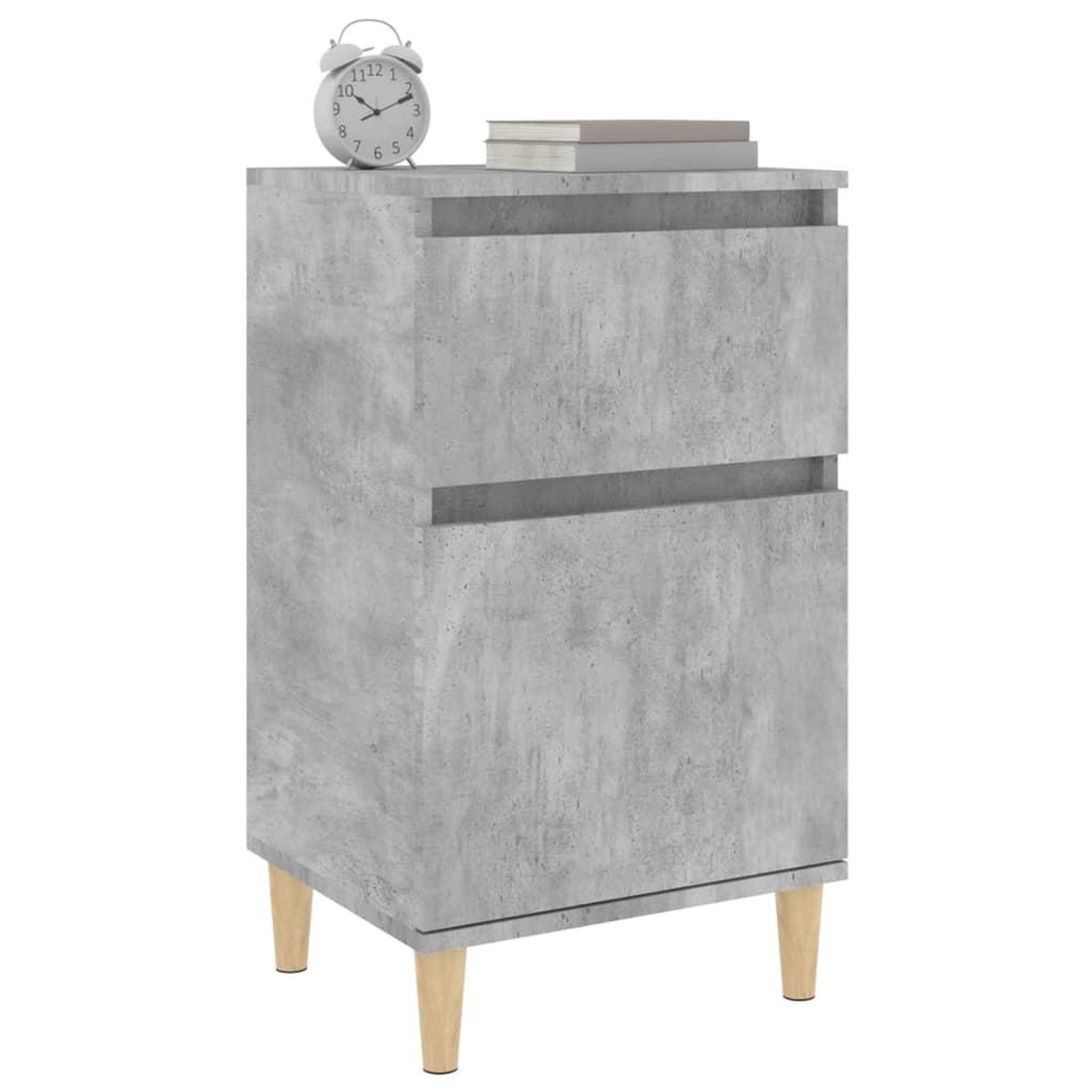Voir la diapositive 4 : VIDAXL Tables de chevet 2 pcs gris beton 40x35x70 cm