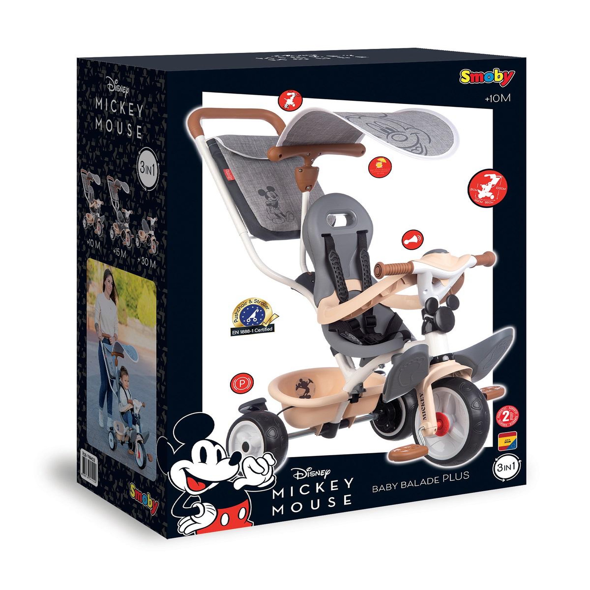 SMOBY Tricycle Baby balade plus Mickey 