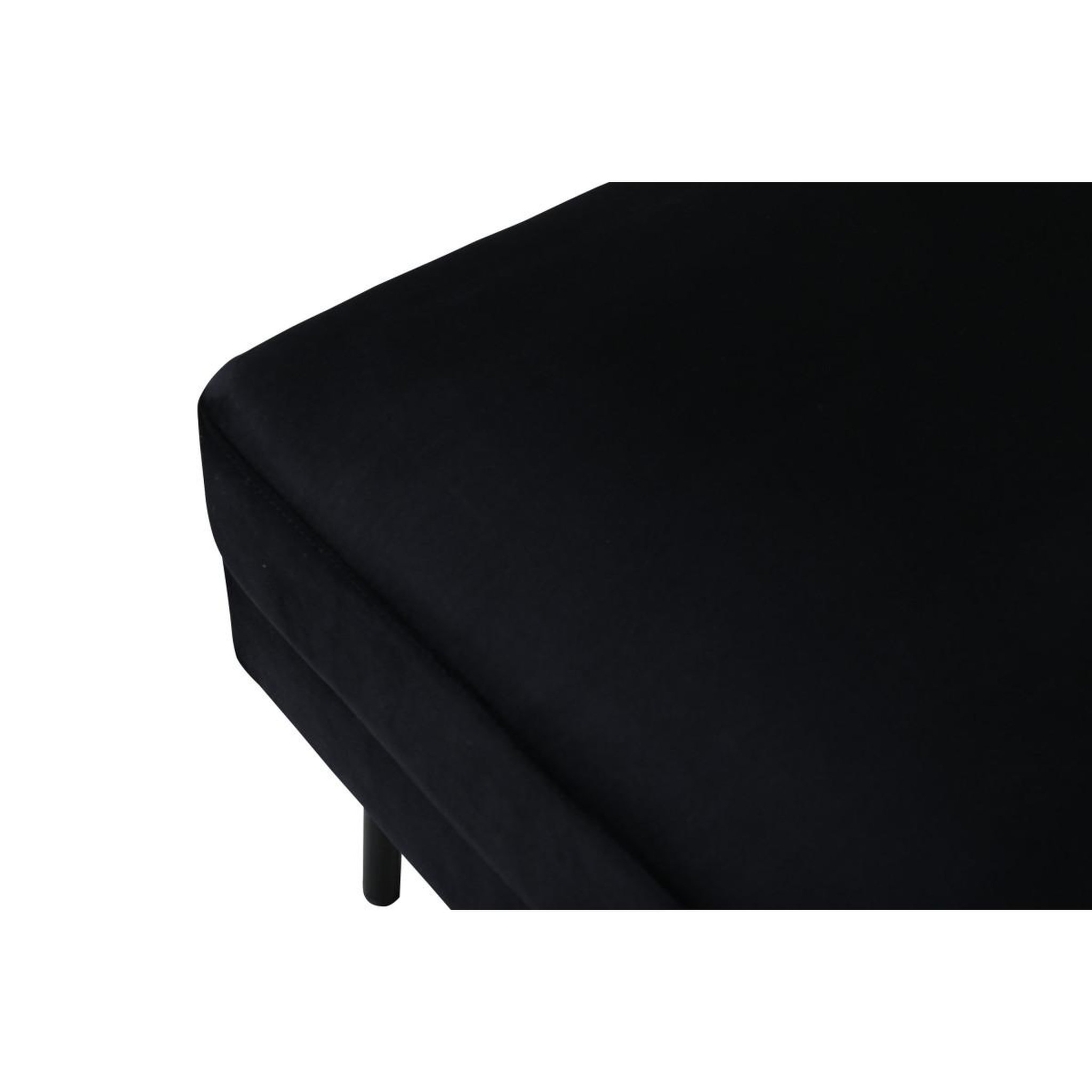 Voir la diapositive 5 : Paris Prix Pouf design en velours  zoom  85cm noir