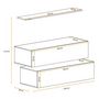 Voir la diapositive 2 : Paris Prix Lot de 2 Bancs Muraux & Étagère  Switch SBII  130cm Noir & Gris