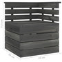 Voir la diapositive 6 : VIDAXL Canape palette d'angle de jardin Bois de pin massif Gris fonce