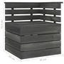 Voir la diapositive 6 : VIDAXL Canape palette d'angle de jardin Bois de pin massif Gris fonce
