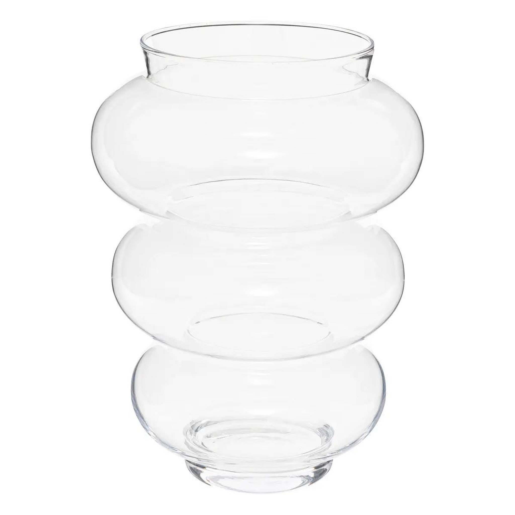 Voir la diapositive 3 : ATMOSPHERA Vase double en verre  matali  36cm ambre