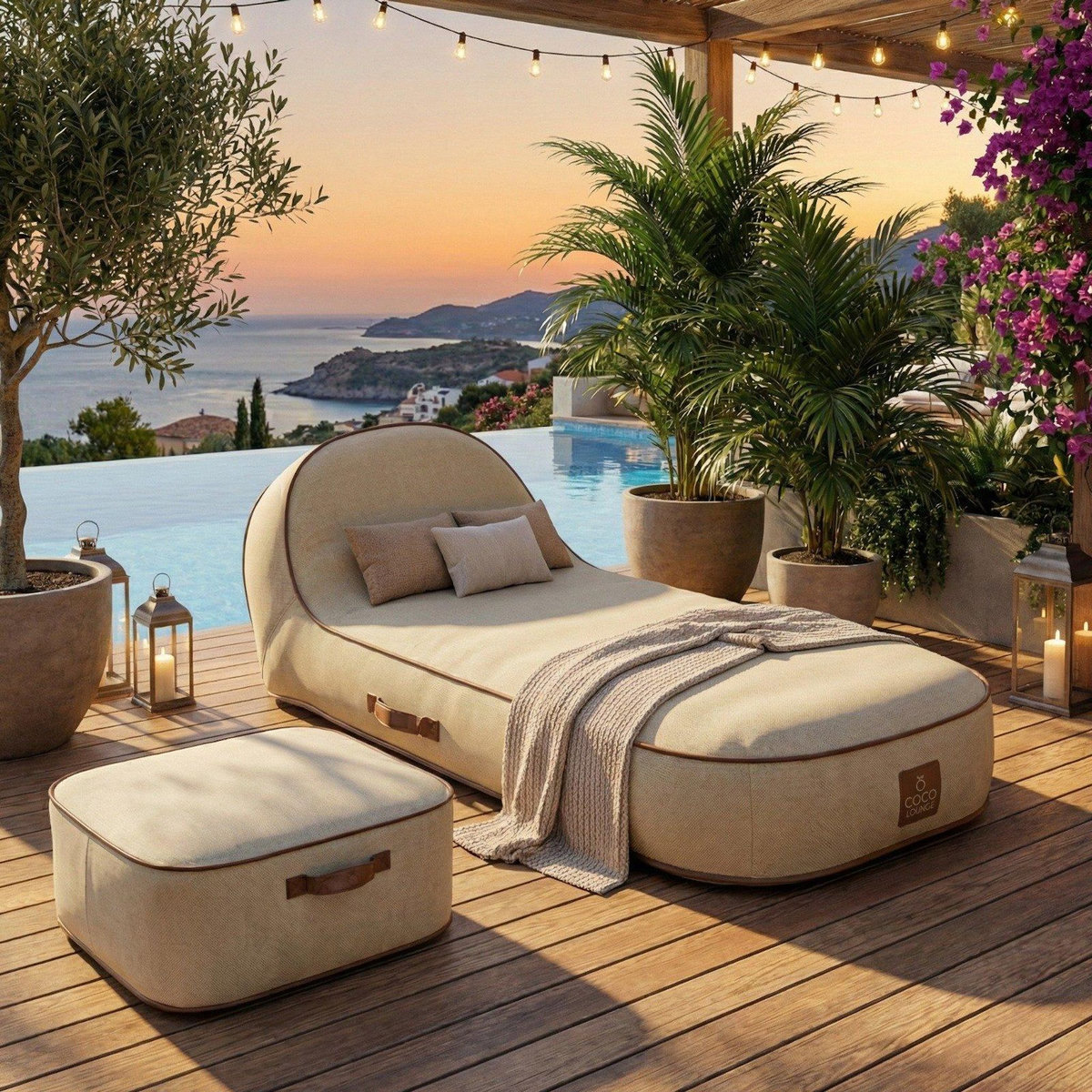 COCO LOUNGE Coco Lounge Transat gonflable PALMA - Plusieurs coloris disponibles