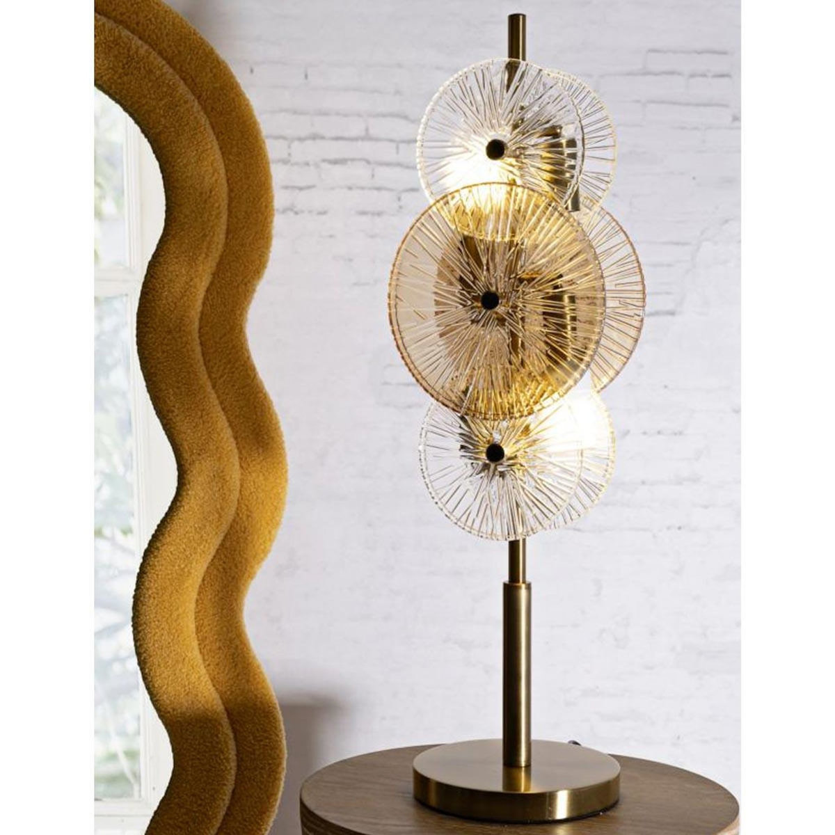 Paris Prix Lampe à Poser  Osaka  66cm Or & Transparent