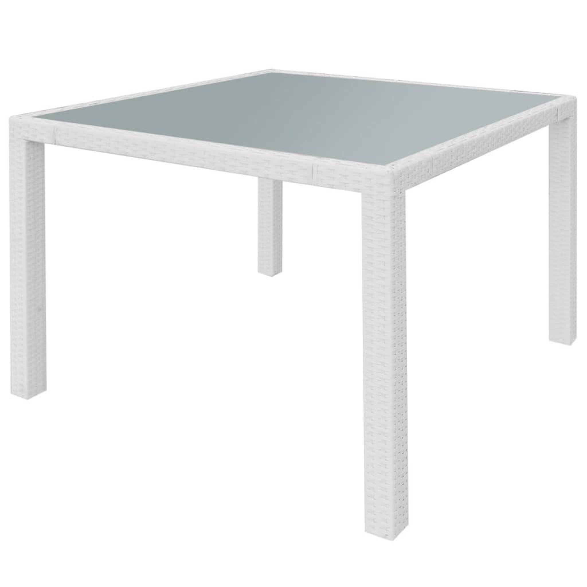 Voir la diapositive 3 : VIDAXL Salon de jardin 5 pcs Resine tressee Blanc-creme