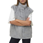 Vero Moda Gilet Fausse Fourrure Gris Femme Vero Moda Japoppy. Coloris disponibles : Gris