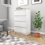 Voir la diapositive 1 : VIDAXL Buffet Blanc brillant 60x35x98,5 cm Bois d'ingenierie