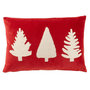 Voir la diapositive 1 : Paris Prix Coussin Déco en Velours  Sapin  30x45cm Rouge